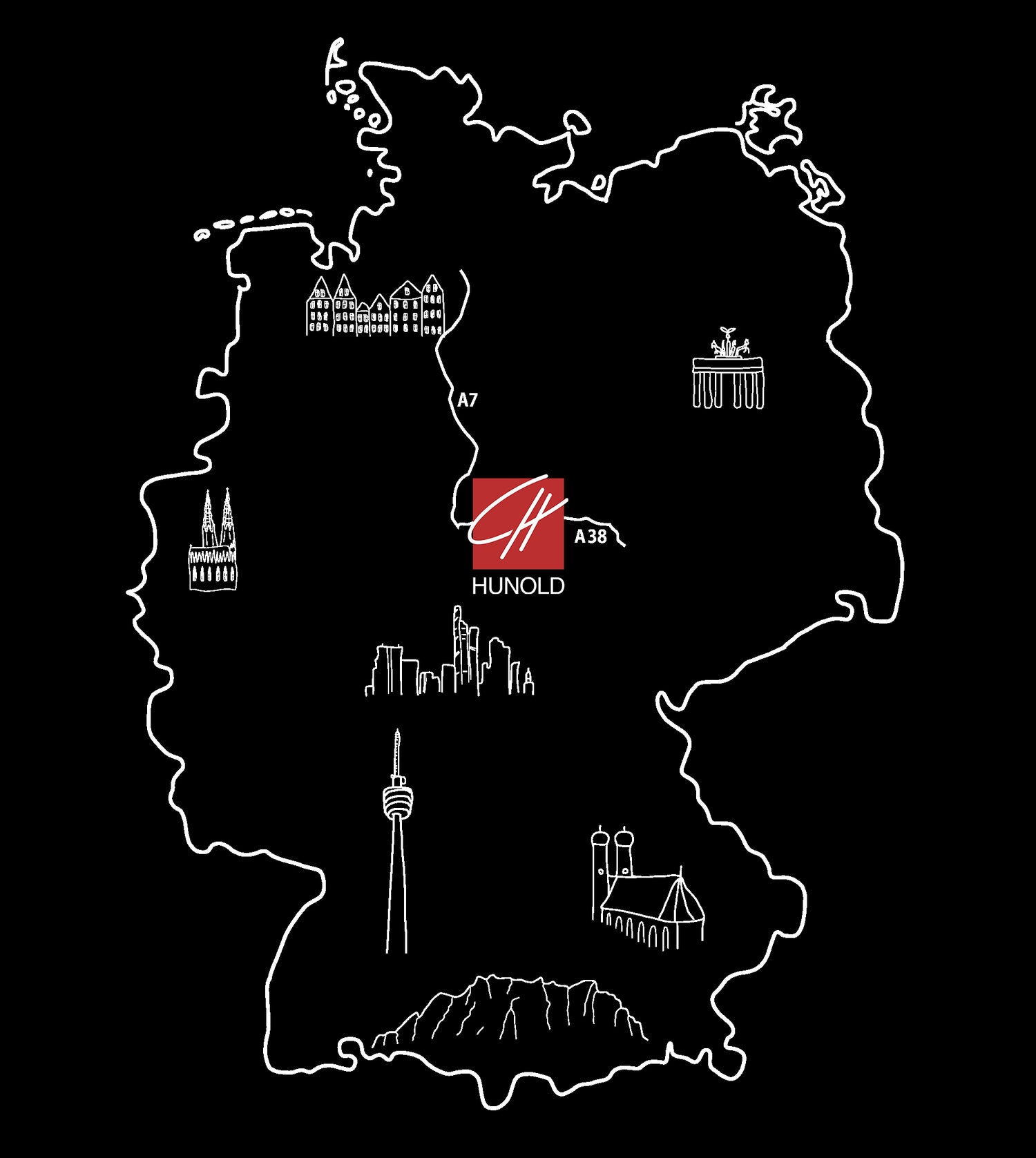 Ladenbau Hunold Kontakt Deutschlandkarte