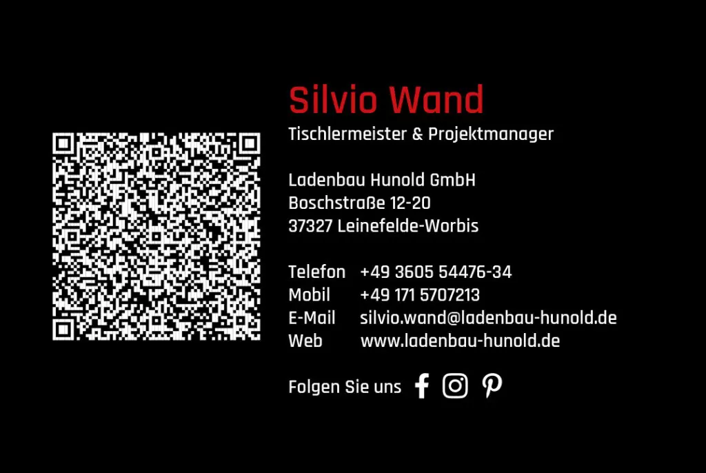 Visitenkarte Silvio Wand2